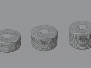 Wicker Baskets Set 3D Модель