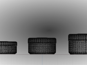 Wicker Baskets Set 3D Модель