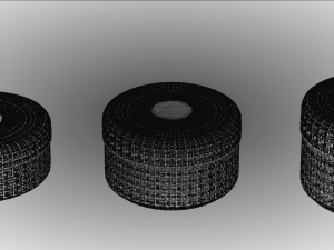 Wicker Baskets Set 3D Модель