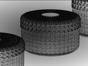 Wicker Baskets Set 3D Модель