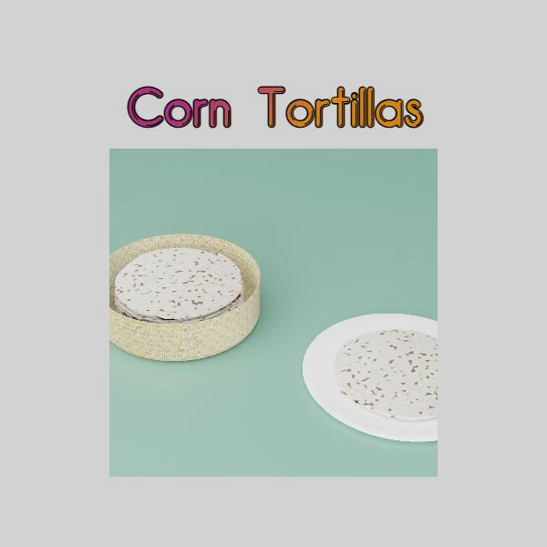Honduran Corn Tortillas 3D Model .c4d .max .obj .3ds .fbx .stl .blend