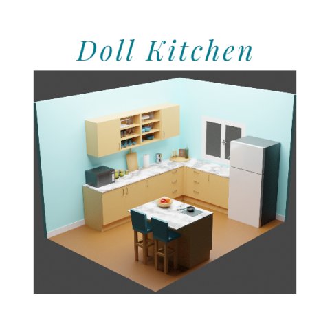 Doll Kitchen Modello 3D .c4d .max .obj .3ds .fbx .stl .blend 