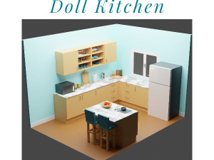 Doll Kitchen 3D Model