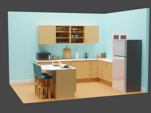 Cozinha de boneca Modelo 3D