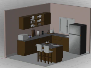 Cozinha de boneca Modelo 3D