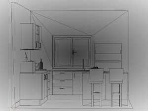 Cozinha de boneca Modelo 3D