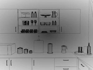 Cozinha de boneca Modelo 3D