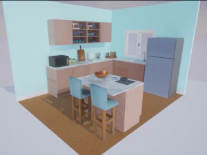Cozinha de boneca Modelo 3D