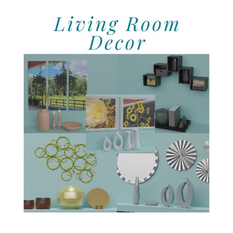 Living Room Decor Modelo 3D .c4d .max .obj .3ds .fbx .stl .blend 
