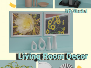 Living Room Decor Modelo 3D