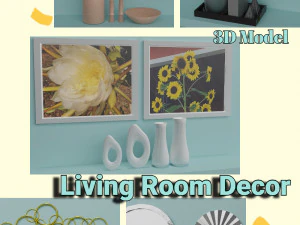 Living Room Decor 3D Model