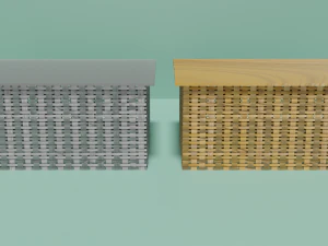 Wicker Tables Set 3D Model