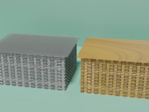 Wicker Tables Set 3D Model