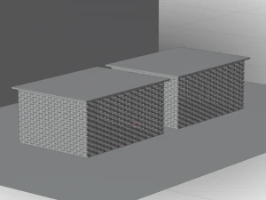 Wicker Tables Set 3D Model