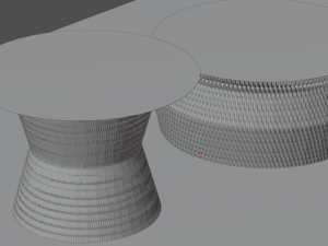 Wicker Tables Set 3D-Modell