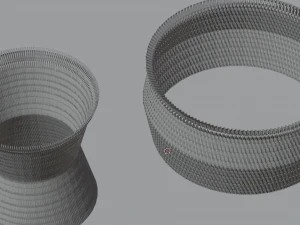 Wicker Tables Set 3D Model