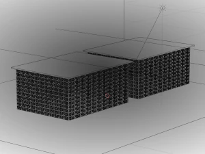 Wicker Tables Set 3D Model