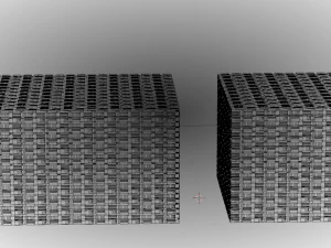 Wicker Tables Set 3D Model