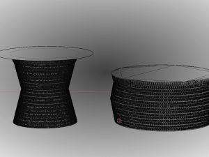 Wicker Tables Set 3D-Modell