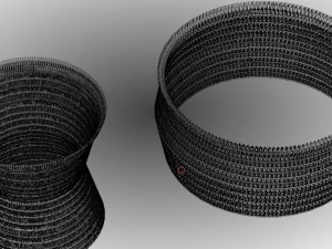 Wicker Tables Set 3D Model