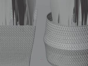 Wicker Flower Baskets Set Model 3D