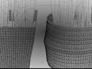 Hasır &Ccedil;i&ccedil;ek Sepetleri Seti 3D Model