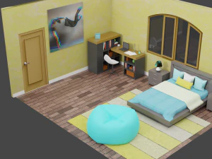 Jihyes Bedroom 3D Model