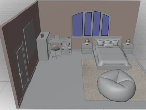 Jihyes Bedroom 3D Model