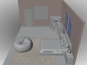 Jihyes Bedroom 3D Model