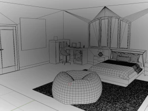 Jihyes Bedroom 3D Model