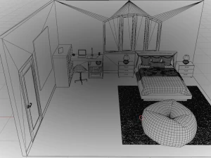 Jihyes Bedroom 3D Model