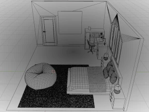 Jihyes Bedroom 3D Model
