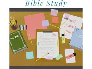 Scenario di studio della Bibbia Modello 3D