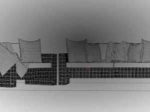 Wicker Sofa Set 3D Model