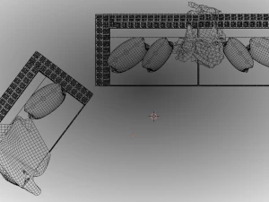 Wicker Sofa Set 3D Model
