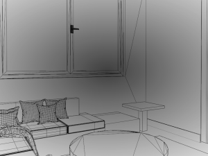 Small Living Room Modello 3D
