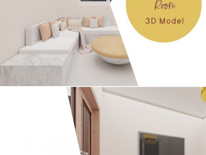 Small Living Room Modello 3D