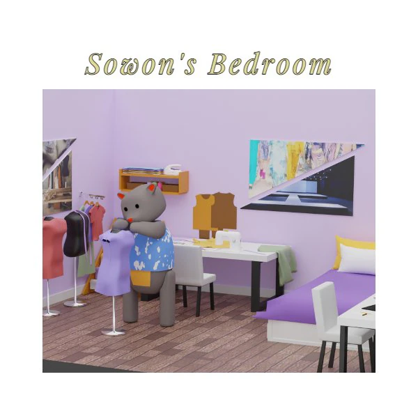 Sowon Bedroom 3D Model .c4d .max .obj .3ds .fbx .stl .blend 