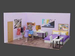 Sowon Bedroom 3D Model