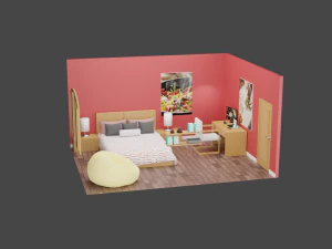 Camera da letto Bobae Modello 3D