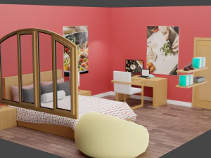 Camera da letto Bobae Modello 3D