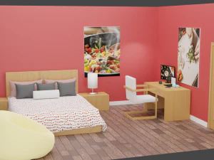 Camera da letto Bobae Modello 3D