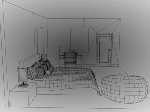 Camera da letto Bobae Modello 3D