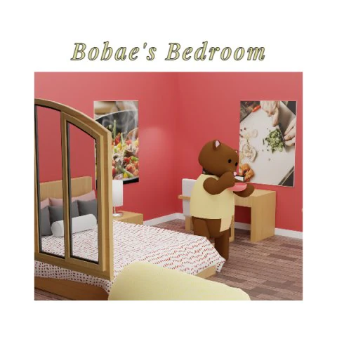 Camera da letto Bobae Modello 3D .c4d .max .obj .3ds .fbx .stl .blend 