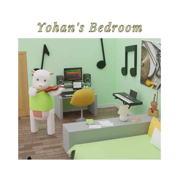 Chambre Yohan Modèle 3D .c4d .max .obj .3ds .fbx .stl .blend 