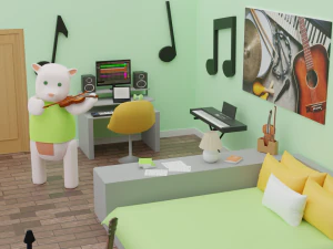 Chambre Yohan Modèle 3D