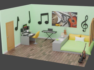 Chambre Yohan Modèle 3D