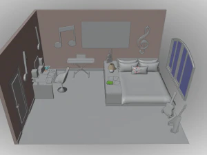 Chambre Yohan Modèle 3D