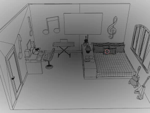 Chambre Yohan Modèle 3D