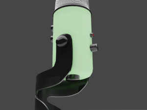 蓝色雪人麦克风 3D 模型